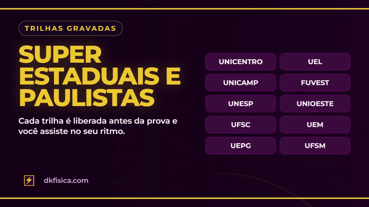 Super Estaduais e Paulistas: trilhas gravadas por prova
